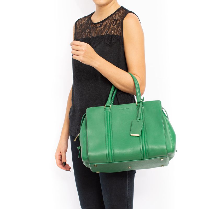 Bolsa-Hugo-Boss-Couro-Verde