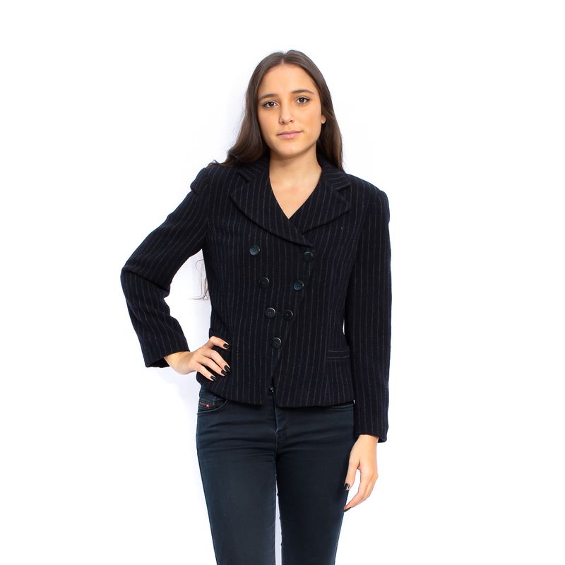 Blazer-Armani-Collezioni-Preto-Riscado