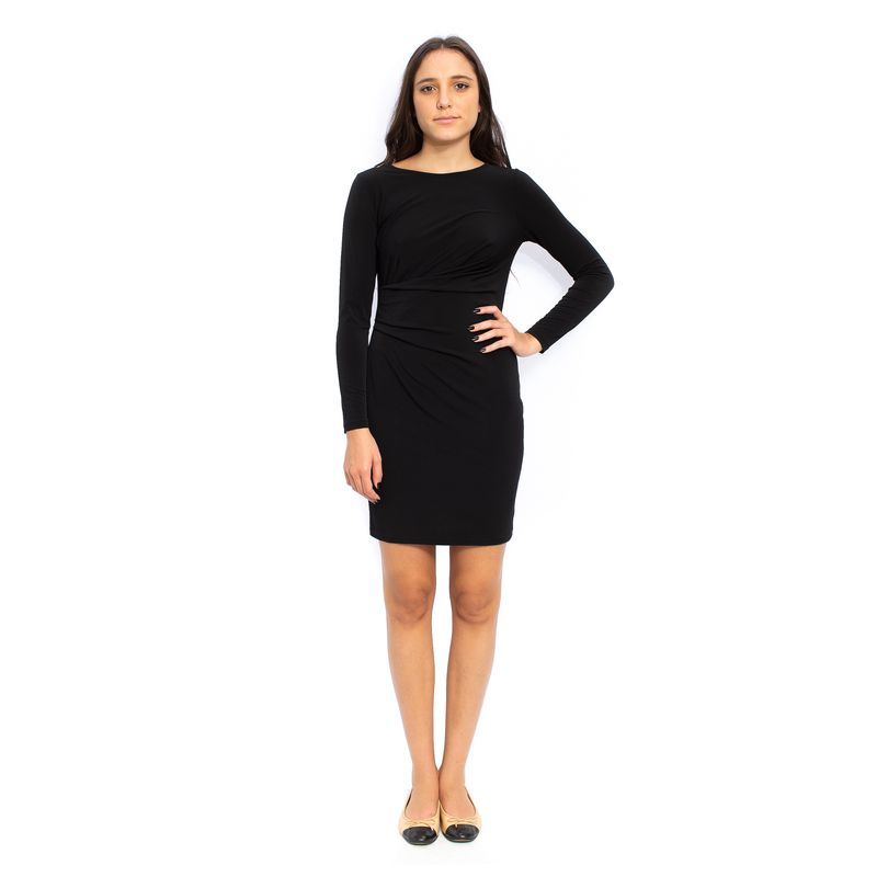 Vestido-Michael-Kors-Preto-Manga-Longa