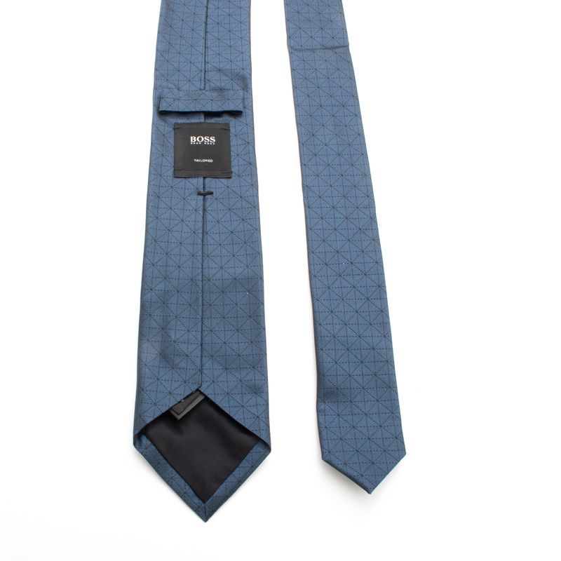 Gravata-Hugo-Boss-Geometrico-Azul