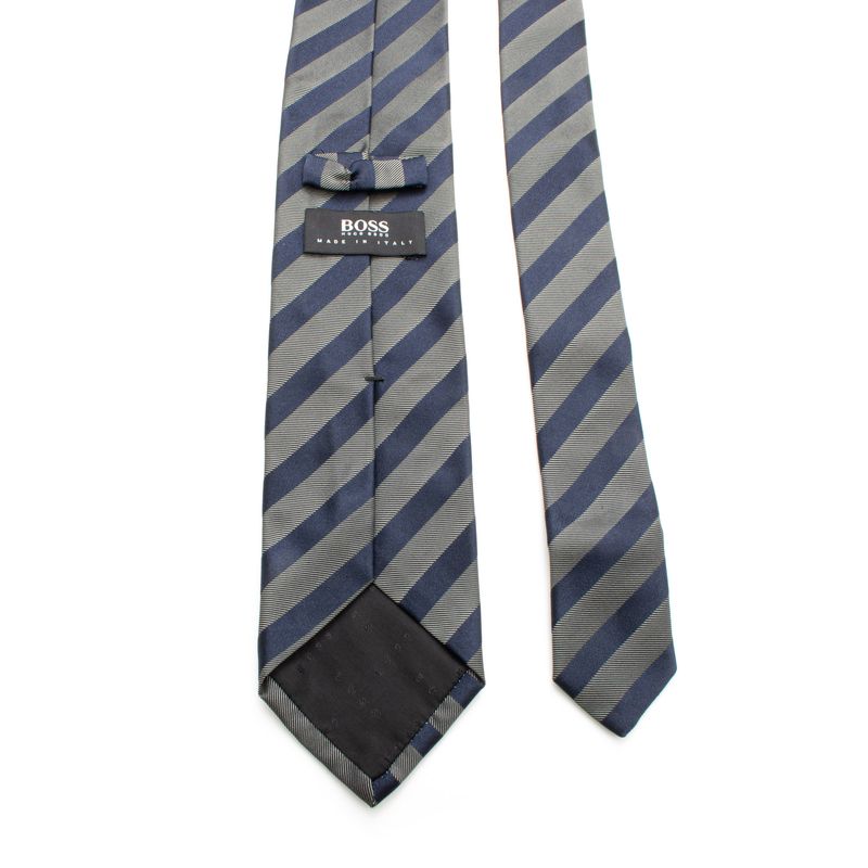 Gravata-Hugo-Boss-Listrada-Azul-e-Cinza