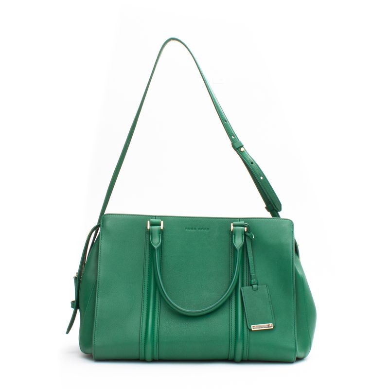 Bolsa-Hugo-Boss-Couro-Verde