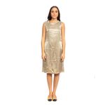 Vestido-MaxMara-Seda-Cinza