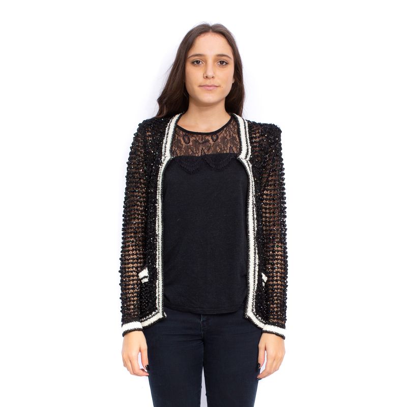 Cardigan-Carol-Bassi-Preto-com-Pedraria