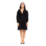 Vestido-Cris-Barros-Manga-Longa-Preto