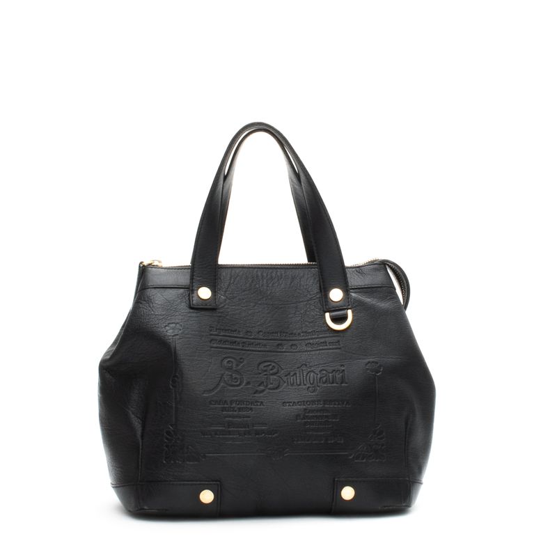 Bolsa-Bulgari-Couro-Preto