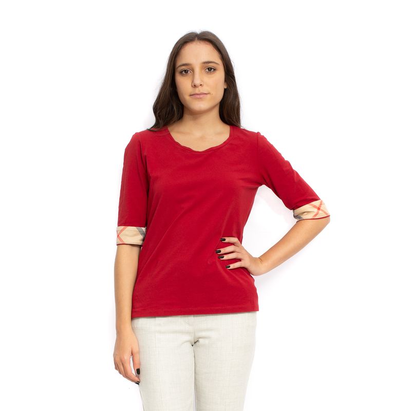 Blusa-Burberry-Malha-Vermelha