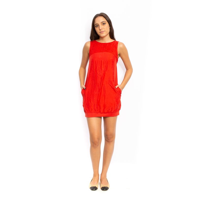 Vestido-Armani-Exchange-Seda-Vermelha