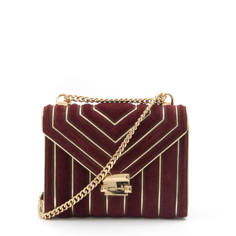 Bolsa-Michael-Kors-Vinho-e-Dourada