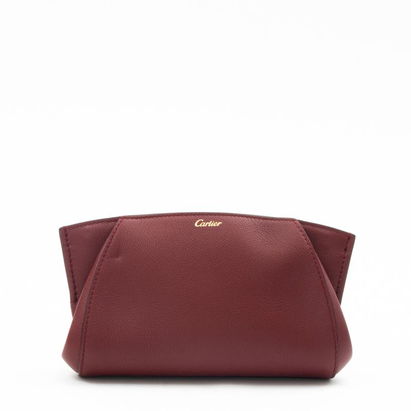 Clutch-Cartier-Geometric-Couro-Vinho