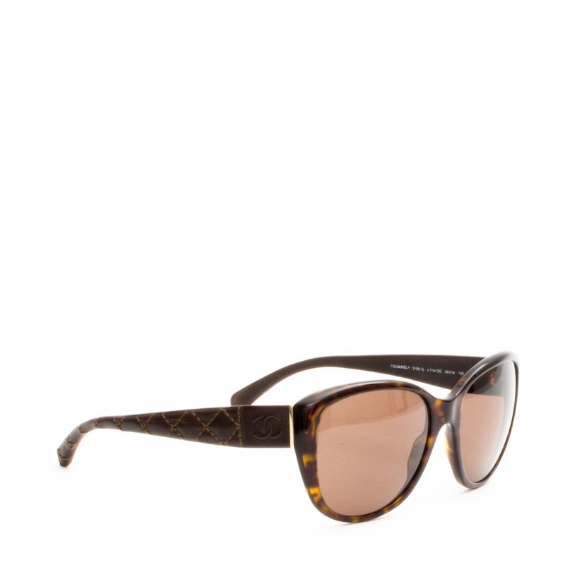 Oculos-Chanel-Couro-Marrom