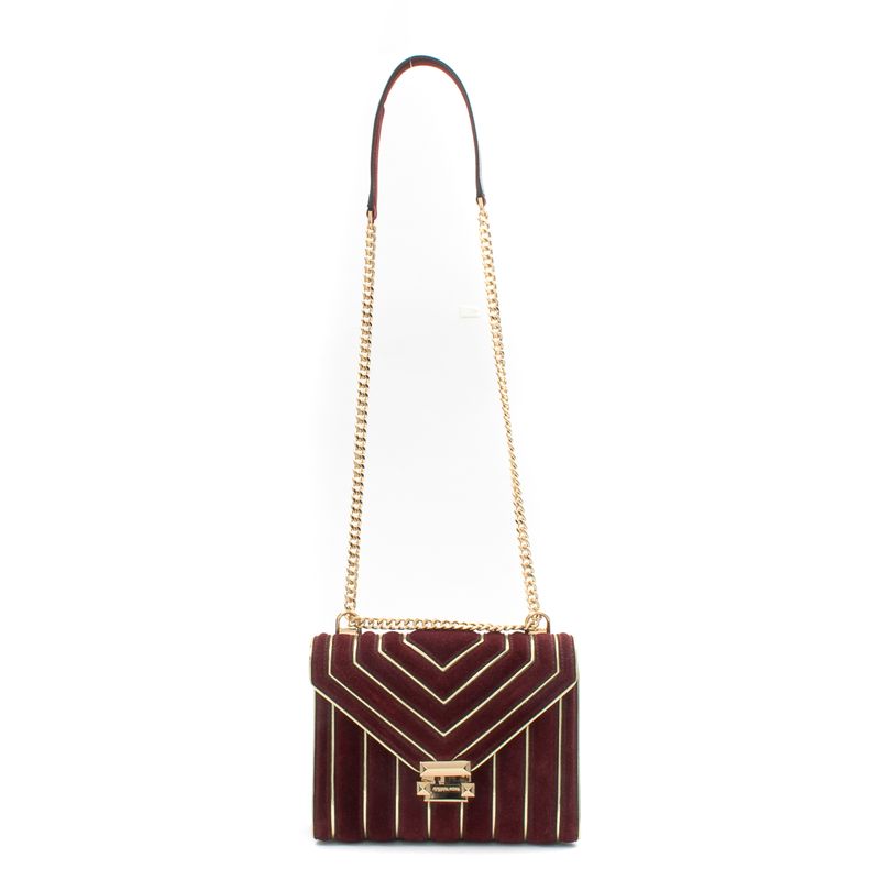 Bolsa-Michael-Kors-Vinho-e-Dourada