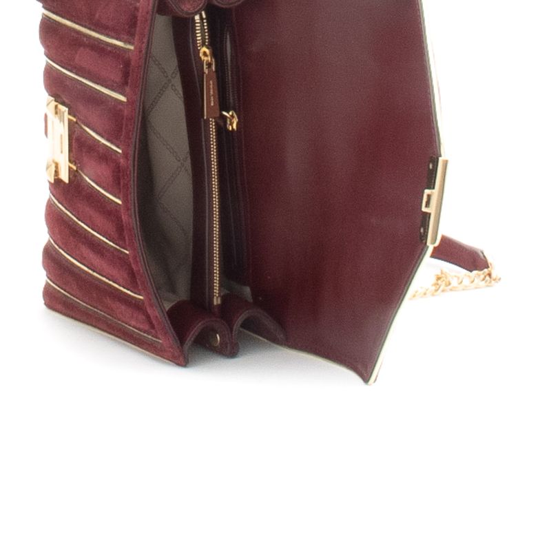 Bolsa-Michael-Kors-Vinho-e-Dourada