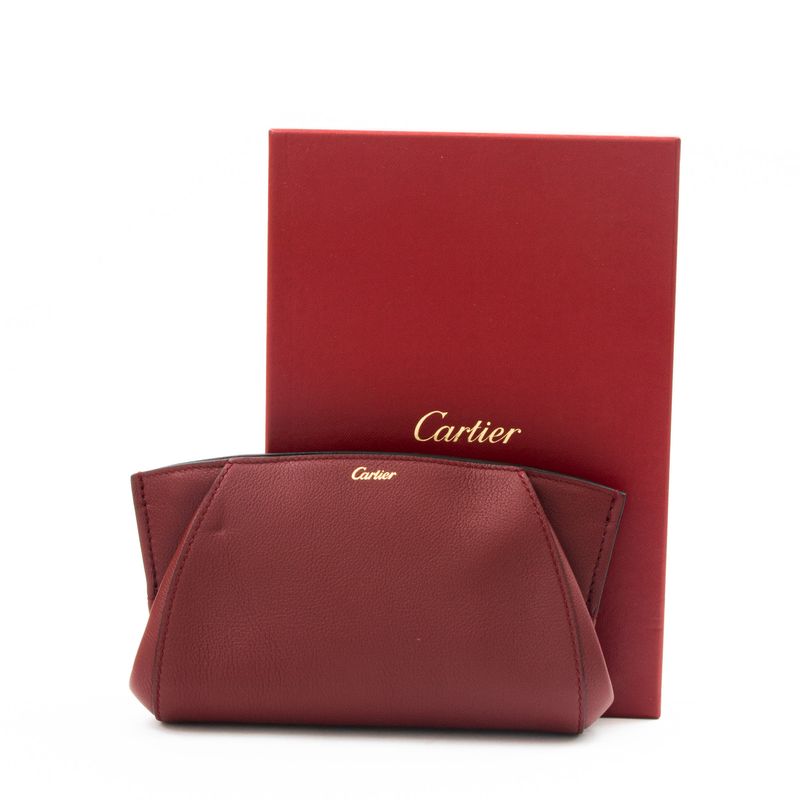 Clutch-Cartier-Geometric-Couro-Vinho
