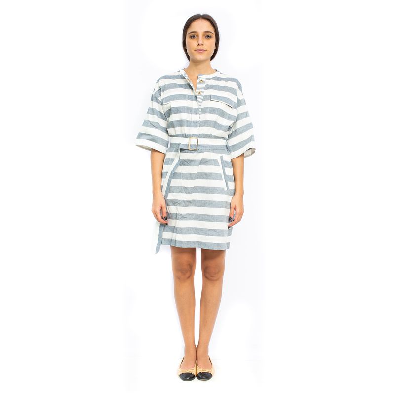 Vestido-Burberry-Brit-Listrado