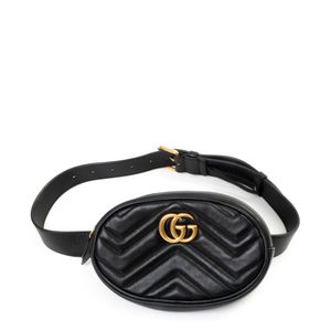 Pochete Gucci Marmont Couro Preto