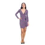 Vestido-Diane-Von-Furstenberg-Wrap-Geometrico-Azul-e-Rosa