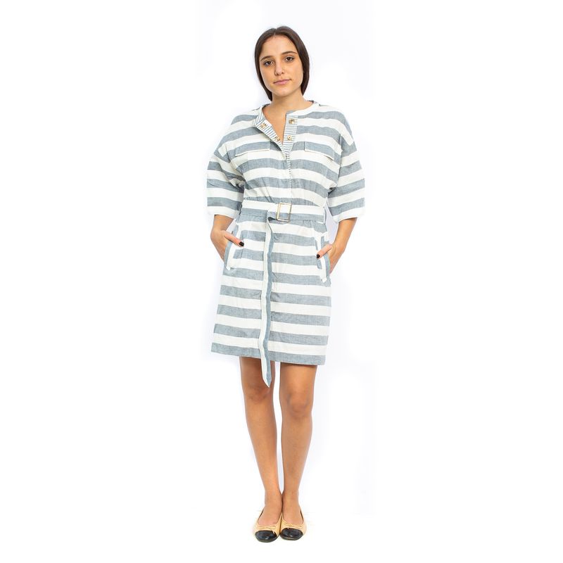 Vestido-Burberry-Brit-Listrado