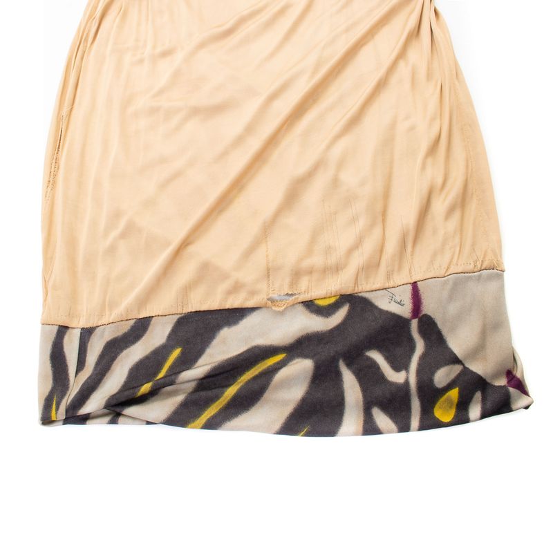 Vestido-Emilio-Pucci-Drapeado-Marrom