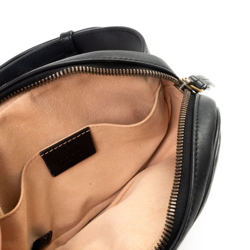 Pochete-Gucci-Marmont-Couro-Preto