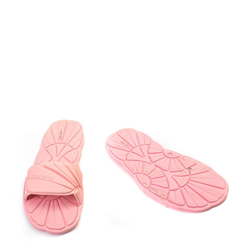Chinelo-Miu-Miu-Pool-Slides-Rosa
