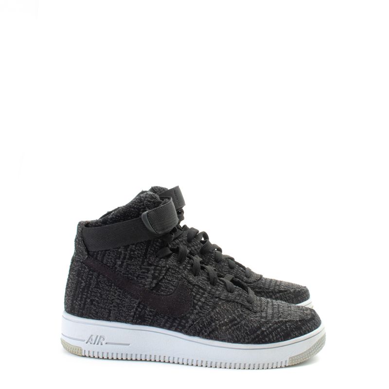 Tenis-Nike-Air-Force-1-Ultra-Flyknit-Mid-Dark-Grey-Black