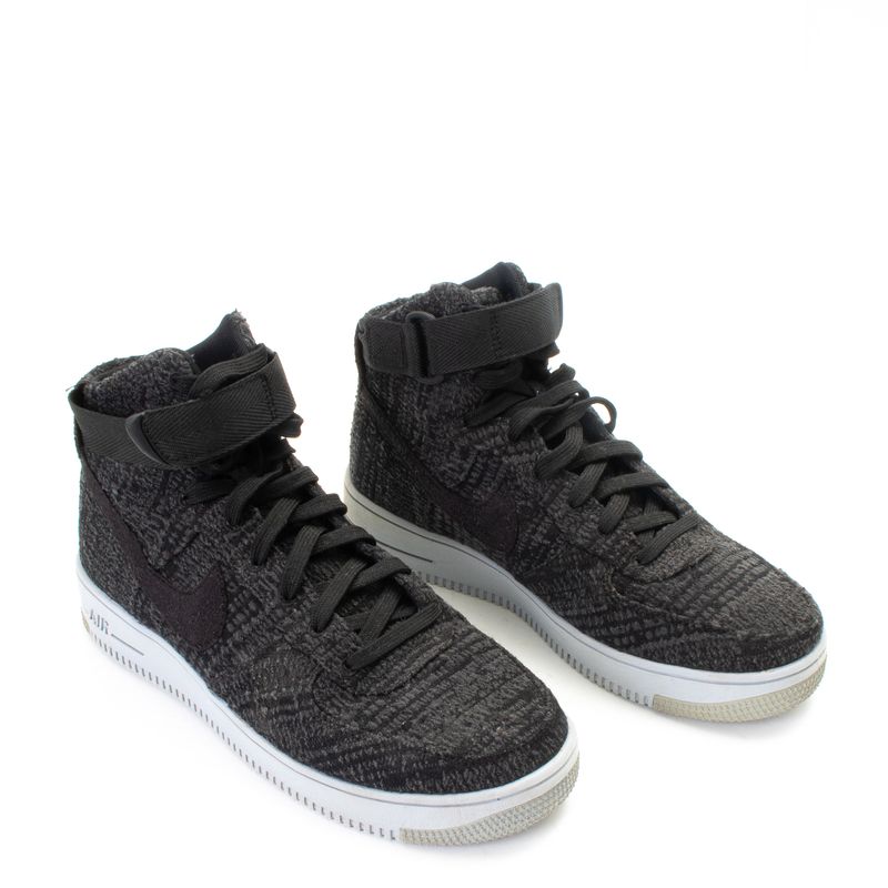 Tenis-Nike-Air-Force-1-Ultra-Flyknit-Mid-Dark-Grey-Black