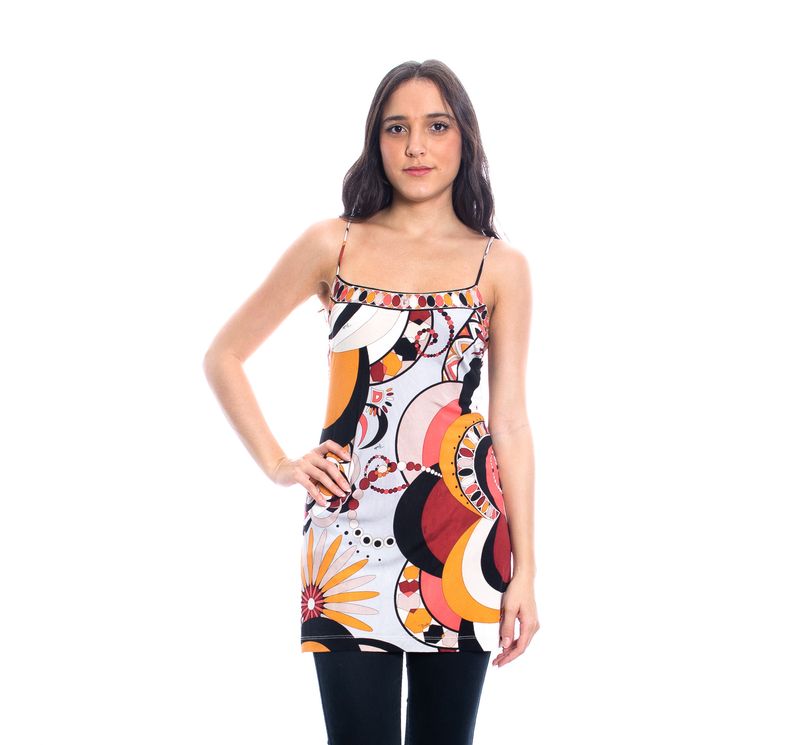 Vestido-Emilio-Pucci-Laranja-Curto