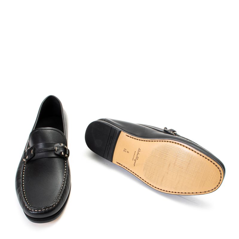 Mocassim-Salvatore-Ferragamo-Couro-Preto