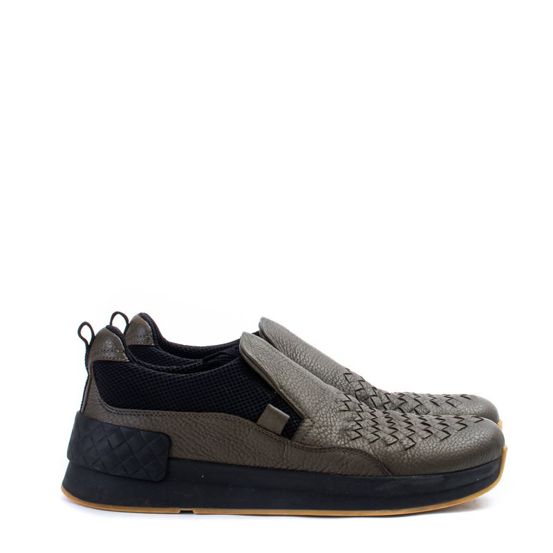 Slip-On-Bottega-Veneta-Intrecciato-Verde