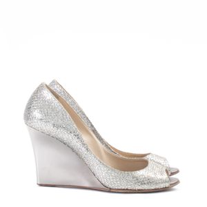 Peep Toe Jimmy Choo Prateado