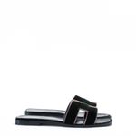 Sandalia-Hermes-Oran-Veludo-Verde