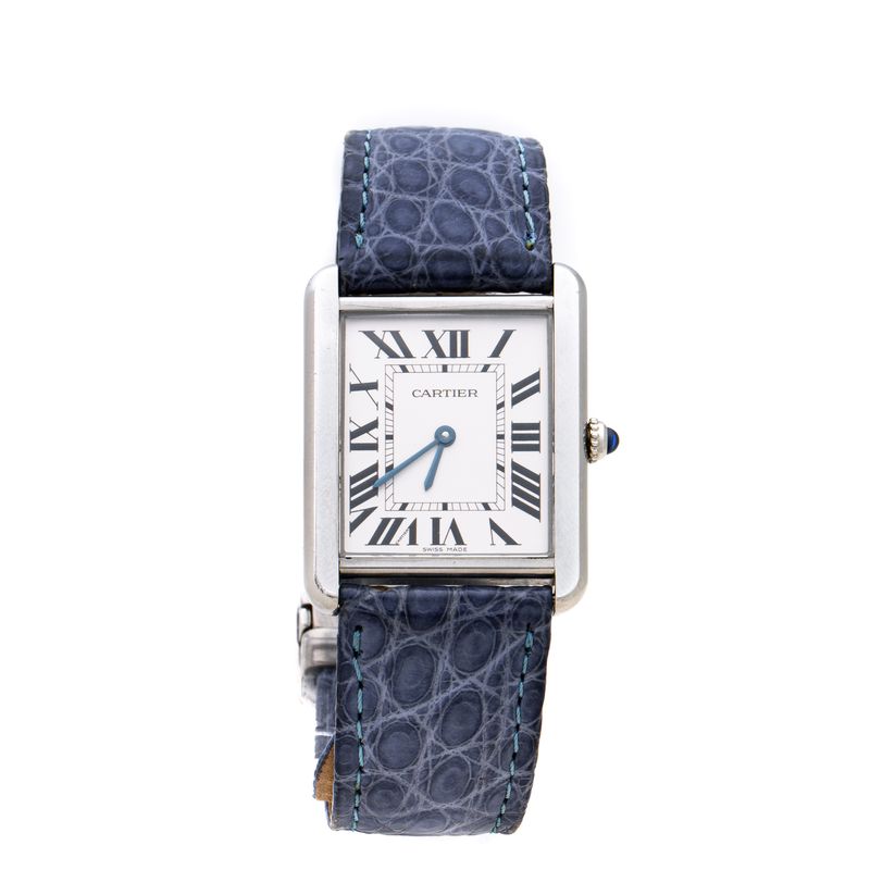 Relogio-Cartier-Tank-Solo-Quartz-Azul