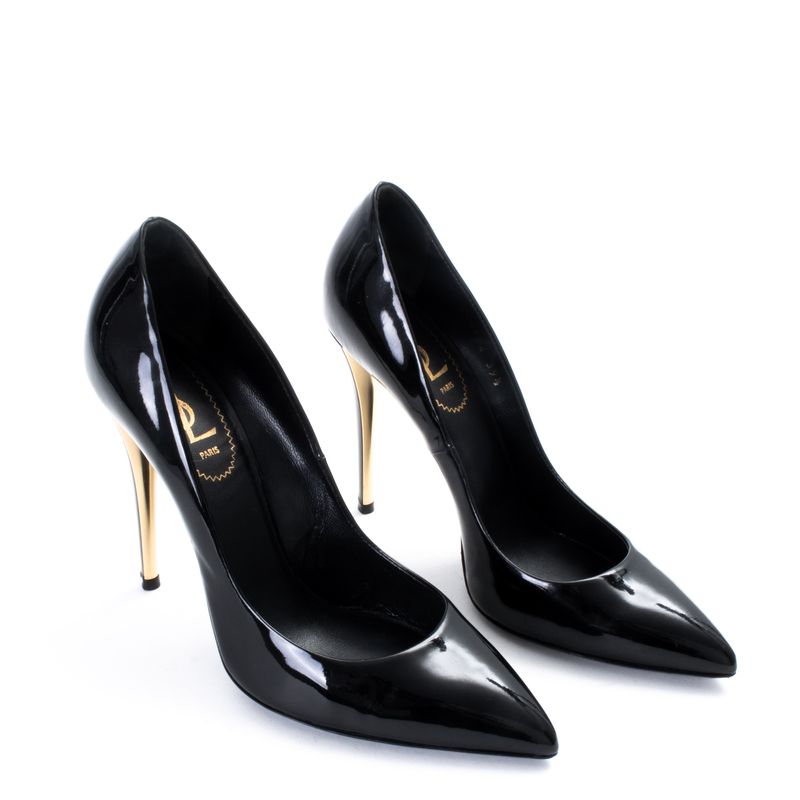 Scarpin-Saint-Laurent-Verniz-Preto