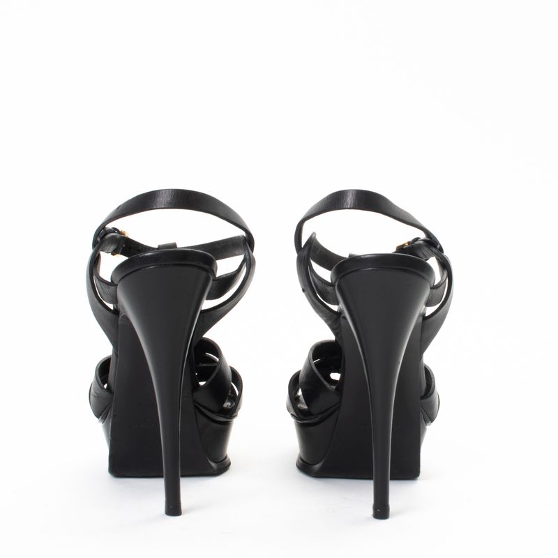 Sandalia-Saint-Laurent-Tribute-Couro-Preto