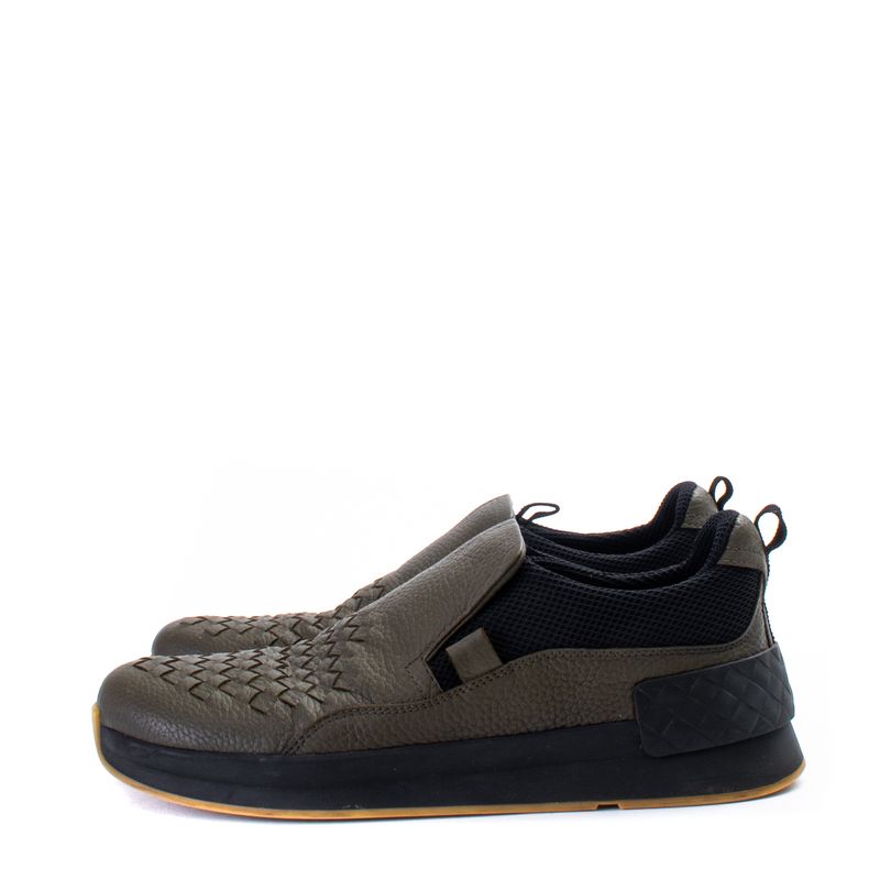 Slip-On-Bottega-Veneta-Intrecciato-Verde