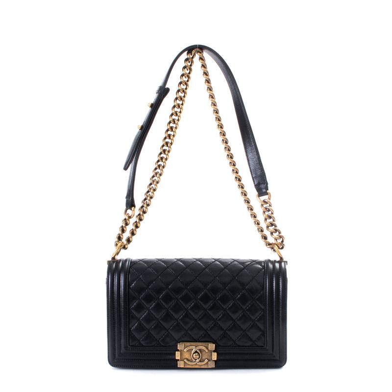 Bolsa-Chanel-Boy-Couro-Preto