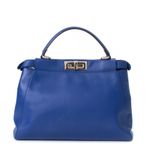 Bolsa-Fendi-Peekaboo-Python-e-Couro-Azul