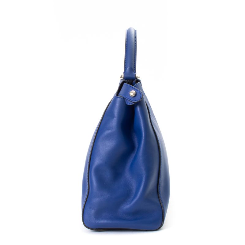 Bolsa-Fendi-Peekaboo-Python-e-Couro-Azul