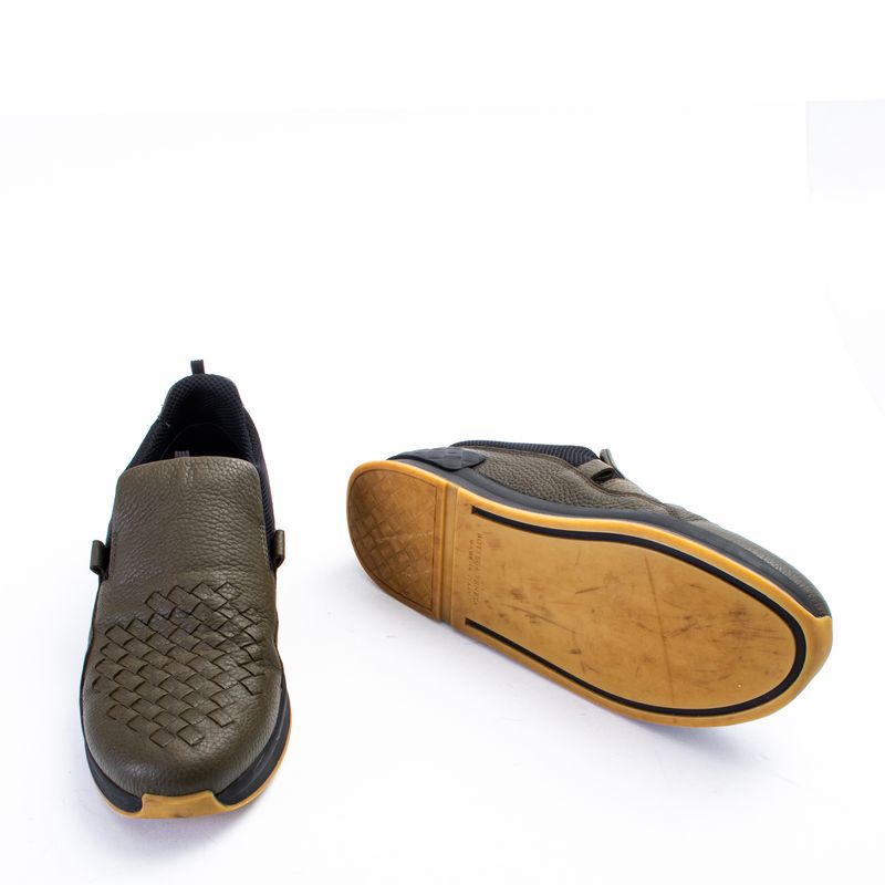 Slip-On-Bottega-Veneta-Intrecciato-Verde