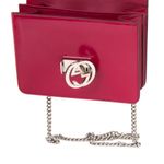 Bolsa-Gucci-Interlocking-Verniz-Rosa-Pequena