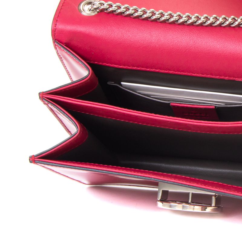 Bolsa-Gucci-Interlocking-Verniz-Rosa-Pequena