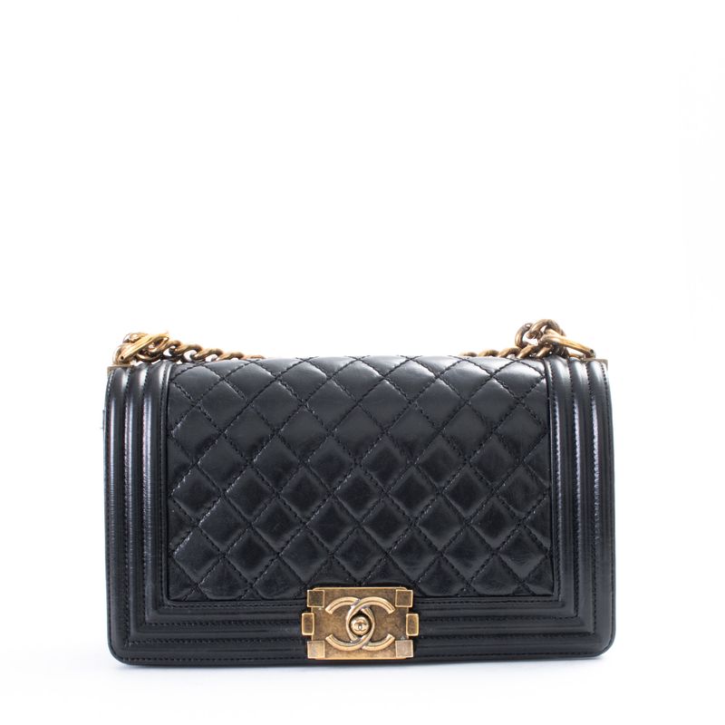 Bolsa-Chanel-Boy-Couro-Preto