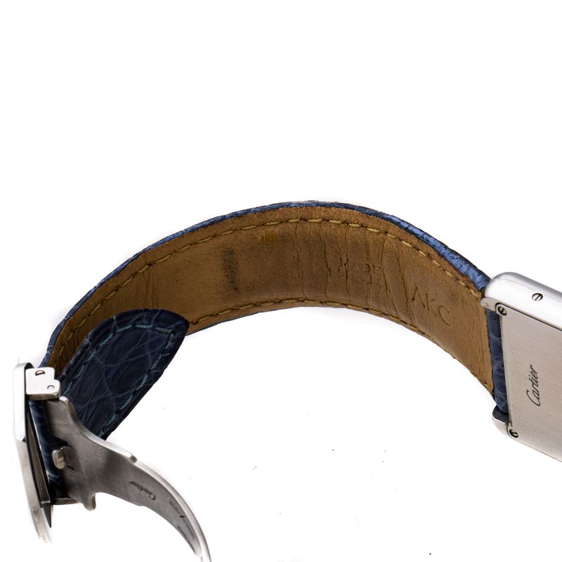 Relogio-Cartier-Tank-Solo-Quartz-Azul