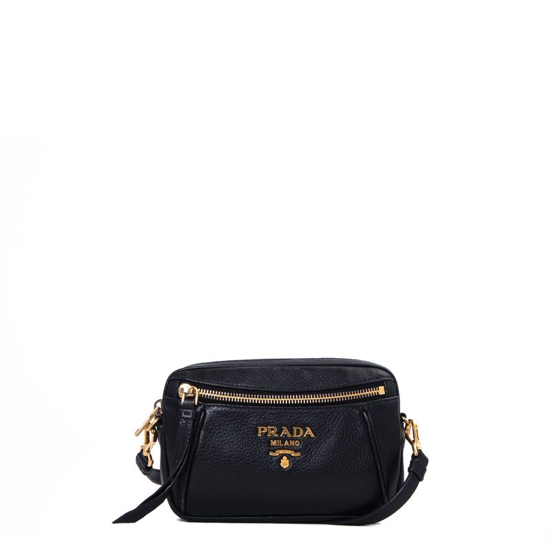 Pochete-Prada-Couro-Preto