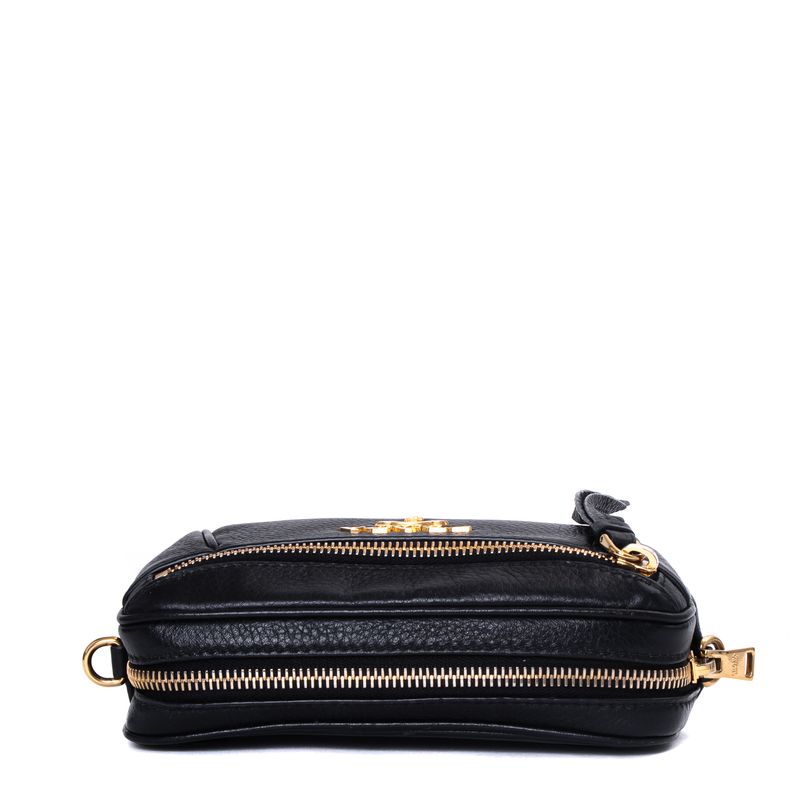 Pochete-Prada-Couro-Preto