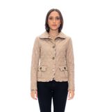 Casaco-Burberry-Matelasse-Bege