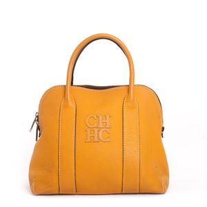 Bolsa Carolina Herrera Couro Amarelo