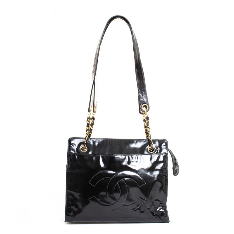 Bolsa-Chanel-Vintage-Verniz-Preto