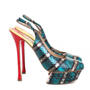 Pump Nicholas Kirkwood Python Azul